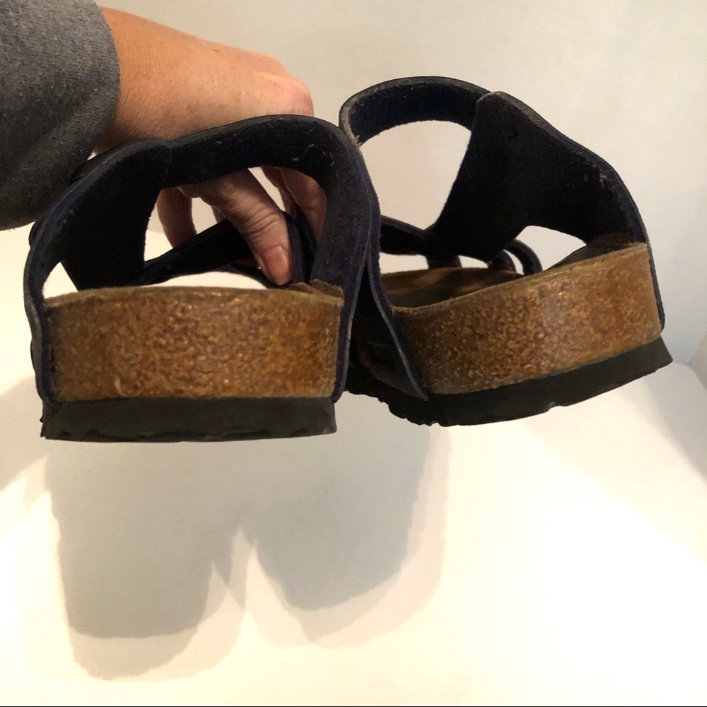 Birkenstock PISA Blue Strap Shoe Sz 39 Sz 8 Women Summer Trend Footbed Sandals - Picture 6 of 8